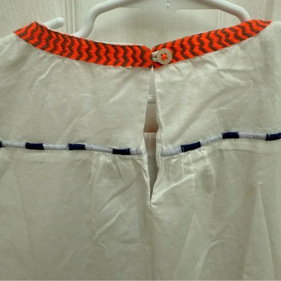 Crewcuts White sleeveless Dress with Colorful Embroidery NWOT - Picture 6 of 9